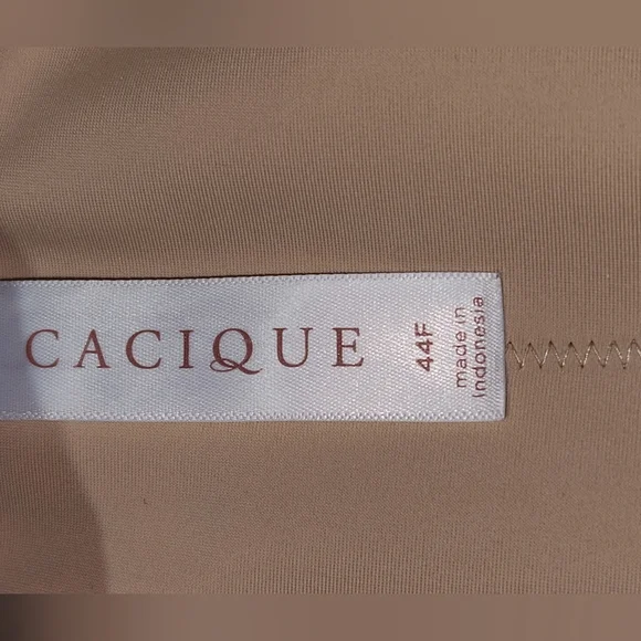 CACIQUE Elegant Black Floral Women's Bra Underwire Size 44F. - Picture 3 of 8